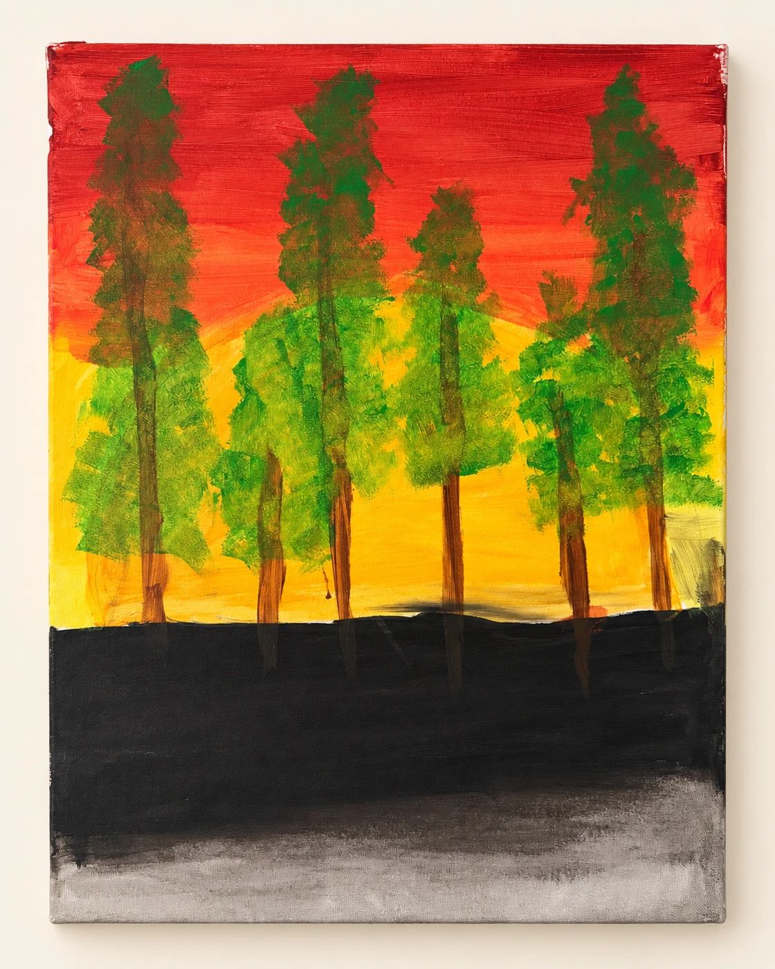 Forêt au soleil couchant